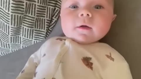 Cute baby’s first words