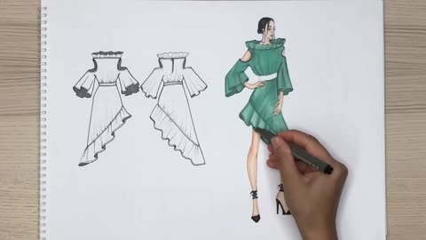 Dress Technical and Artistic Drawing I Fashion Drawing Course