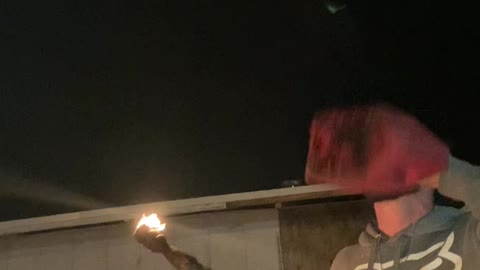 HE CAUGHT HIS FACE ON FIRE !