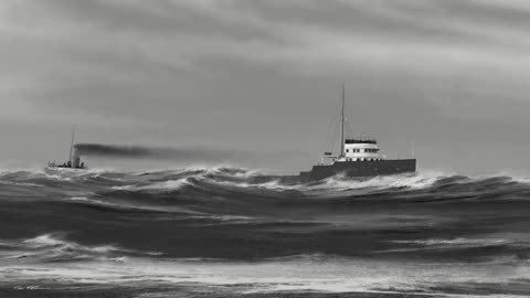 "All Hands" By David MacAdam. Artwork by Captain "Bud" Robinson. (1913 Storm)