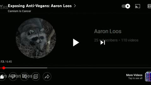 Aaron Loos deleted video directed to Carnism Is Cancer 8