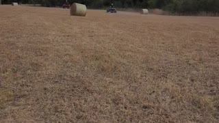 Having fun at a friends field