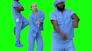 Doctors Dancing To Hide Away | Green Screen