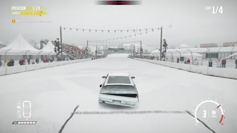 Snowy Deathloop race, Nexus RX car, Wreckfest