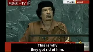 Gaddafi: Israel killed JFK