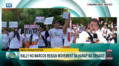 Marcos Resign Movement, nag-rally sa harap ng Senado