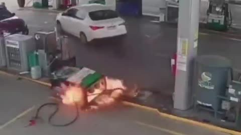 Gas Station catches fire