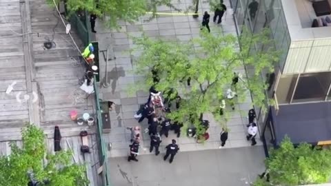 Video from Citizen app showing aftermath of teen boy shot, killed in downtown Manhattan.