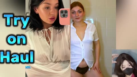 [4K] Transparent Clothes, Try on Haul See-Through