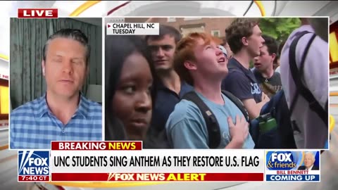 UNC students restore American flag that had been replaced with Palestinian flag