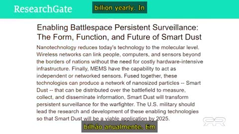 Biossensores de poeira inteligentes e dispersão de Chemtrail