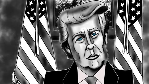 Drawing Donald Trump Political cartoon nft