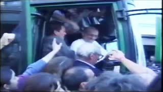 Llegada del medallista olímpico Milton Winants en su ciudad, Paysandú (Uruguay, 2000)