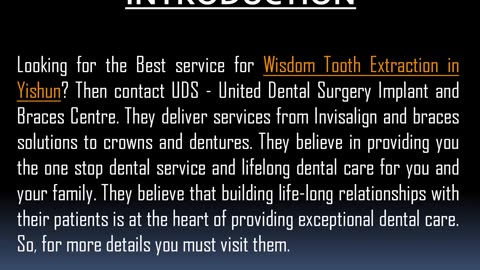 Best service for Wisdom Tooth Extraction in Yishun