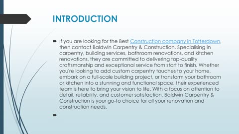Get The Best Construction Company in Totterdown.