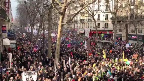 Francia - Grande manifestazione a Parigi.