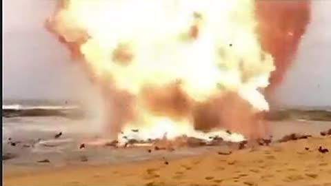 Meteor Falls On Beach Close To People Awesome