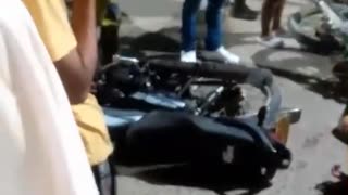 Accidente de motos en Olaya Herrera