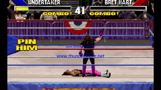 Undertaker vs brit hart 2k23 old players in the ring