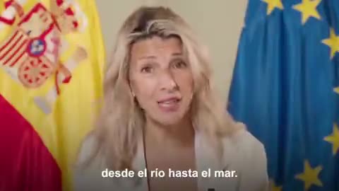 España | Yolanda Díaz: “Palestina será libre desde el río hasta el mar”...😱😱😱😱