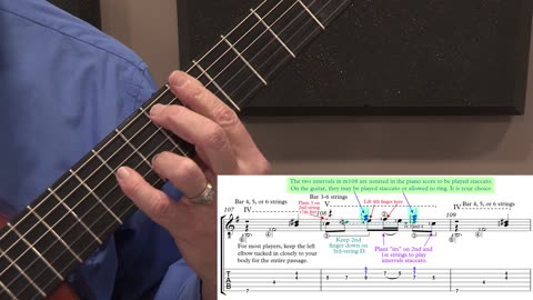 Technique Left-Hand, Part II (slow section). Video #74: m107-109 Version #1