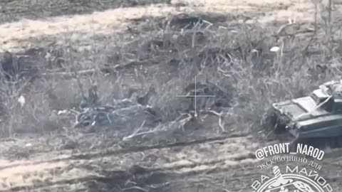 A grenade ricocheted off an RPG from a Russian tank. A rare case.