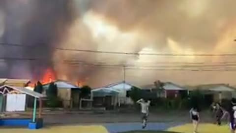 Fortes incendios afetam sur do chile13mortos