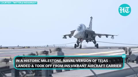 Watch how India's Tejas landed on INS Vikrant for the first time | Desi firepower on display