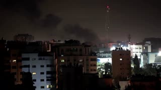 Israeli air strikes hit Gaza after rocket interception
