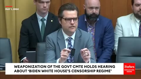 Matt Gaetz GRILLS Top Biden Aide About Their Censorship Regime - Brings Receipts