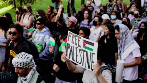 UCLA under attack, Palestine protestor supporting HAMAS terrorist