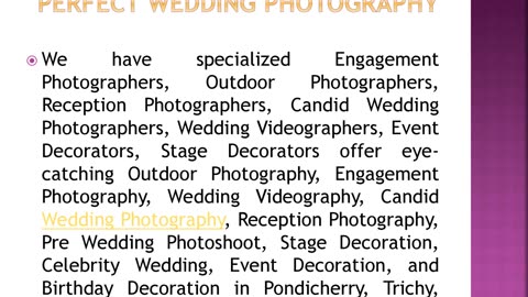 Best Wedding Photographers in Pondicherry