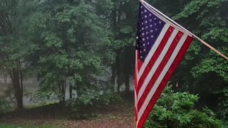 Watching the rain from the porch