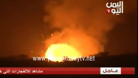 Yemen, Sanaa, Saudi coalition air raid at Faj Attan, March 30, 2015