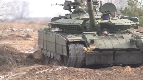 Russia Shows Troops Training For Combat With Modernised T-80BVM Tanks In Occupied Ukraine