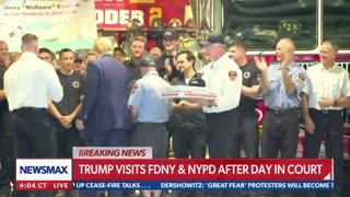 LEGENDARY: Trump Leaves Court To Deliver Pizza To Local Fire Department