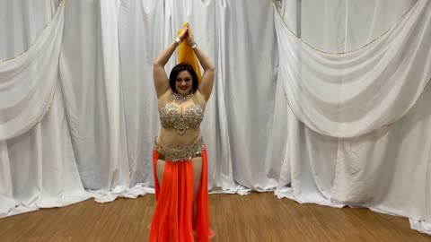 Miss Thea bellydance with veil improvisation