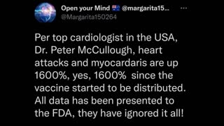 Dr Peter McCullough - heart attacks up 1,600%/FDA doesn't care