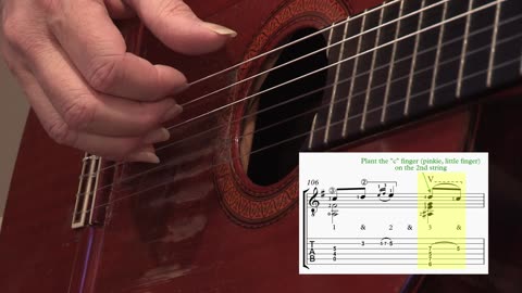 Technique Left-Hand, Part II (slow section). Video #73: m106 String Damping