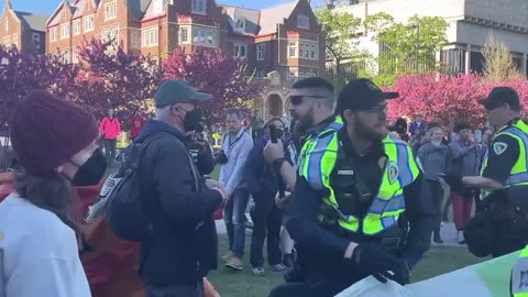 Police at UW Madison Taking Down Tents