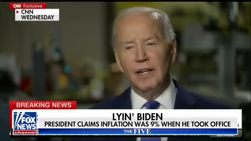 LYIN' BIDEN_ Joe claims inflation was 9% coming into office Gutfeld Fox News
