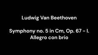 Beethoven - Symphony no. 5 in Cm, Op. 67 - I. Allegro con brio