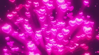 645. Night Little Pink Hearts 💗Cute Romantic