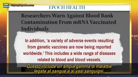 Studio giapponese suggerisce di scartare il sangue delle persone vaccinate!!!
