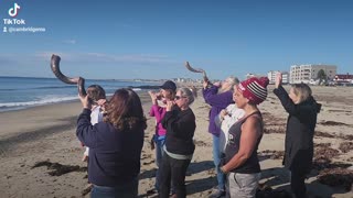 Morning prayers at the beach