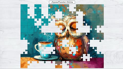 Owl and Coffee Jigsaw Puzzle Online