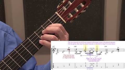 Technique Left-Hand, Part II (slow section). Video #81: m107-109 Version #8