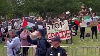 WOW: Frats Face Off Against Anti-Israel Protestors With The National Anthem