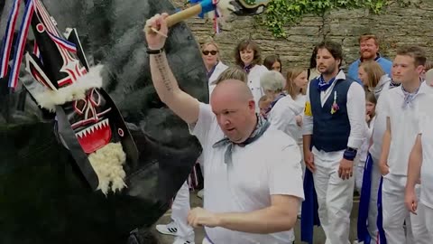 The Blue Ribbon Obby Oss - Padstow - May Day 2022