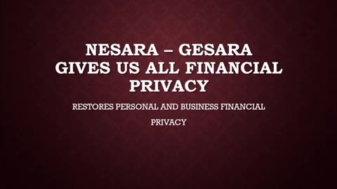 Understanding NESARA and GESARA for NOVICES